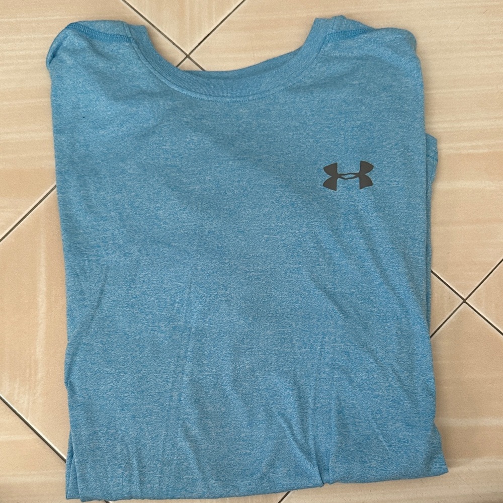 Under Armour Light Blue Tee with Black Logo